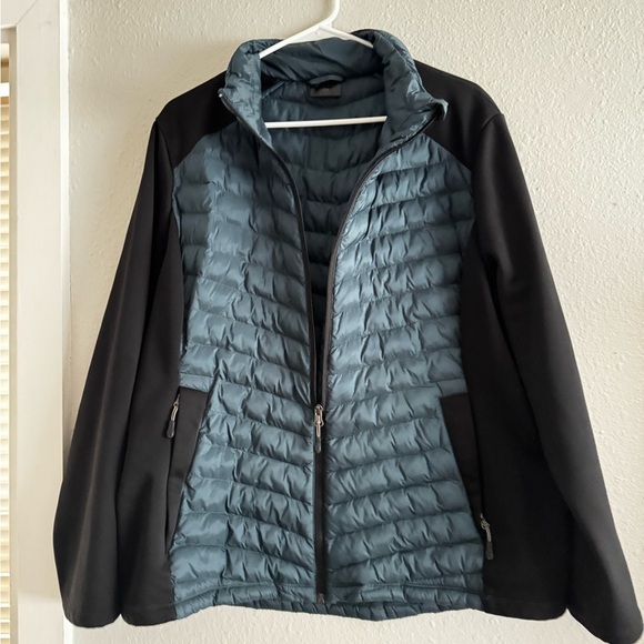 32 Degrees Womens Mixed Media Jacket (Dark Teal, XXL) / Lightweight Puffer - Picture 6 of 11